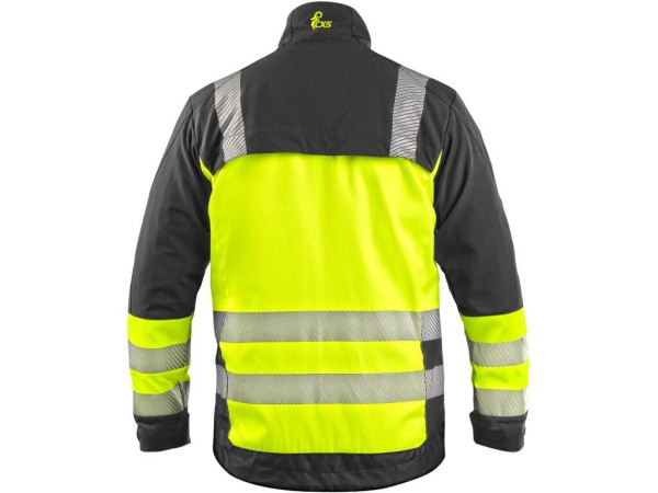 Blúza CXS NAOS HV, pánska, čierna-žltá Hi-Vis, reflexné pruhy, veľ. 64