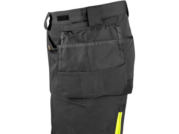 Nohavice CXS NAOS HV, pánske, čierno-žltá Hi-Vis, reflexné pruhy, veľ. 52