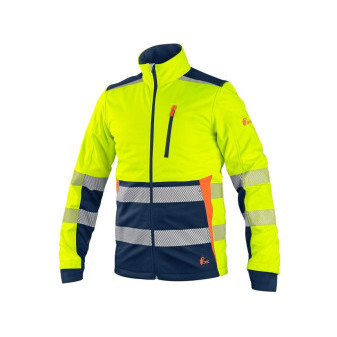 Bunda CXS BENSON, výstražná, softshell, pánska