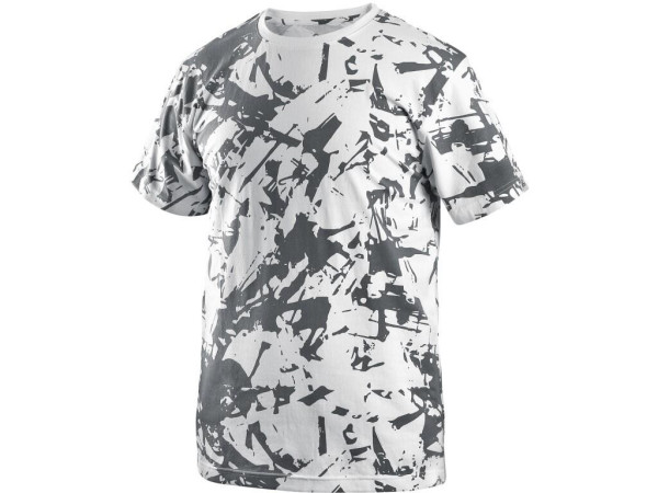 Tričko CXS MERLIN, krátky rukáv, bielo šedé, veľ. 2XL