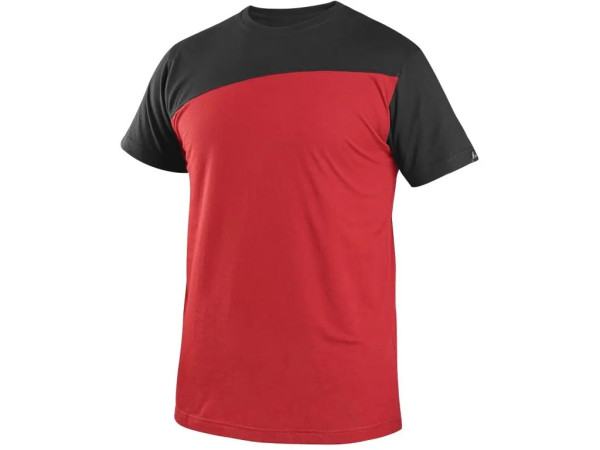 Tričko CXS OLSEN, krátky rukáv, červeno-čierne, veľ. 2XL