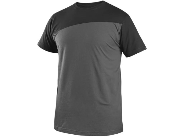 Tričko CXS OLSEN, krátky rukáv, tmavo šedo-čierne, veľ. 4XL