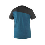 Tričko CXS OLSEN, krátky rukáv, oceľovo modro-čierne, veľ. 2XL
