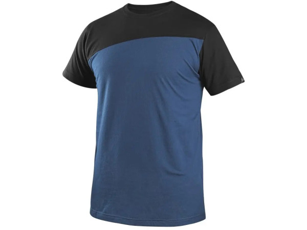 Tričko CXS OLSEN, krátky rukáv, petrol-čierne, veľ. 2XL