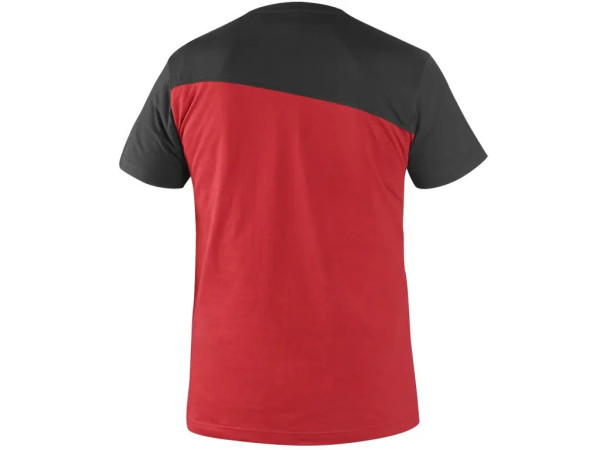 Tričko CXS OLSEN, krátky rukáv, červeno-čierne, veľ. 4XL