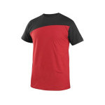 Tričko CXS OLSEN, krátky rukáv, červeno-čierne, veľ. 5XL