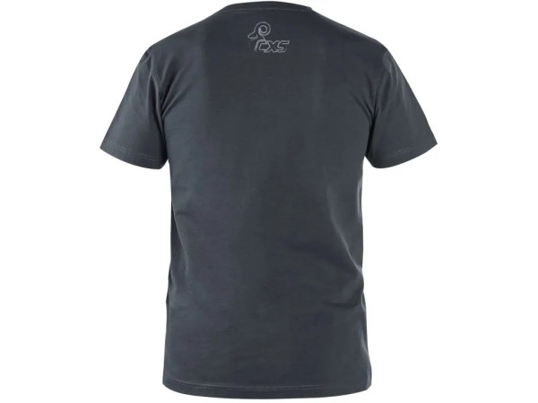 Tričko CXS WILDER, krátky rukáv, potlač CXS logo, tmavo šedá, veľ. 2XL