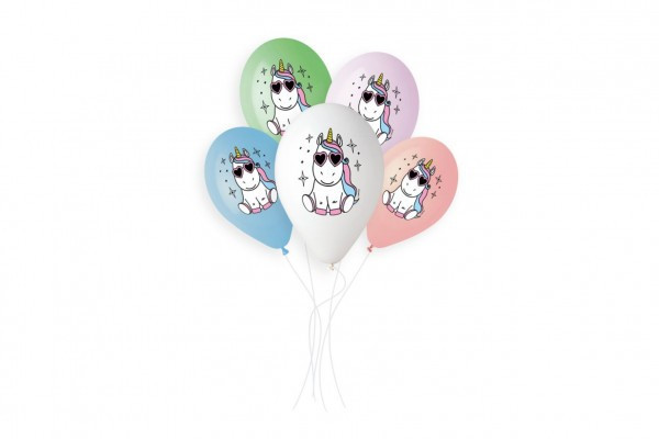 Balónik/Balonky nafukovacie s potlačou jednorožec 13'' priemer 33cm