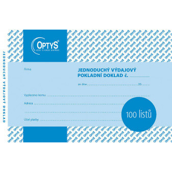OP 1036 Výdajový pokladničný doklad jednoduchý A6 100 listov