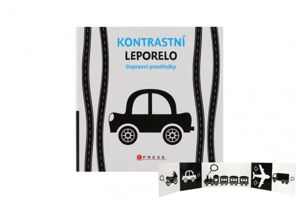 Knižka Kontrastné leporelo Dopravné prostriedky 15,5x15cm 0m+