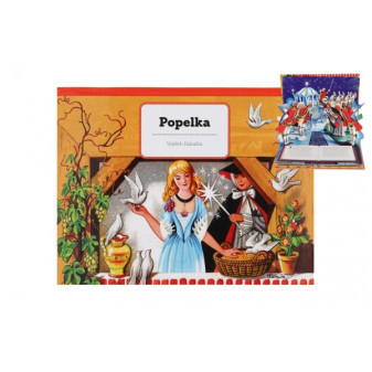 Knižka Popoluška unikátnej priestorovej rozprávky CZ text 26,5x20,5cm