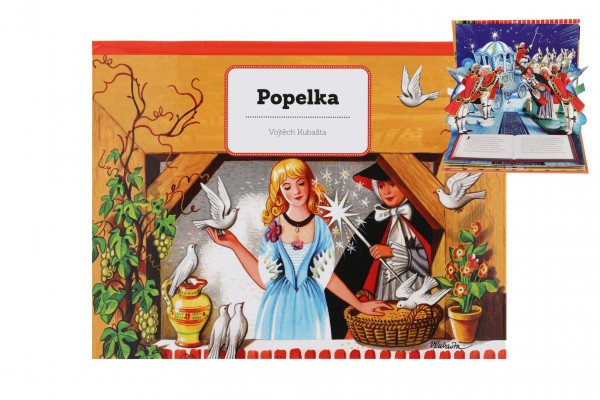 Knižka Popoluška unikátnej priestorovej rozprávky CZ text 26,5x20,5cm