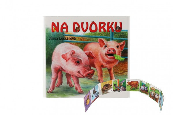 Knižka leporelo SK text Na dvore 11x10cm 12m+