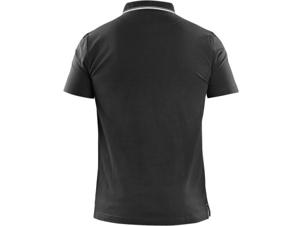 Polokošeľa CXS HENRY, pánske, krátky rukáv, čierno-biela, veľ. 3XL