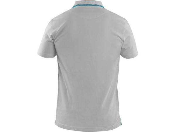 Polokošeľa CXS HENRY, pánske, krátky rukáv, šedo-modrá, vel. XL