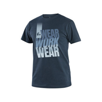 Tričko CXS WORKWEAR, krátky rukáv, modrá