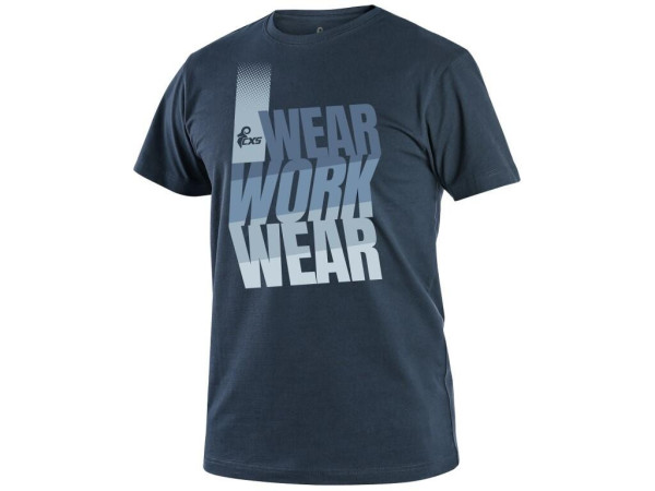 Tričko CXS WORKWEAR, krátky rukáv, modrá, veľ. 2XL