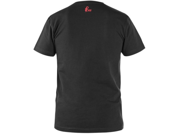 Tričko CXS WORKWEAR, krátky rukáv, čierno-modro-červené, veľ. S