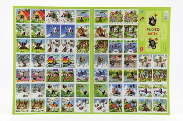 Pexeso Krtko papierové spoločenská hra 32 obrázkových dvojíc 22x30cm