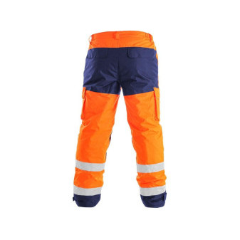 Nohavice CXS CARDIFF, výstražné, zateplené, pánske, oranžové