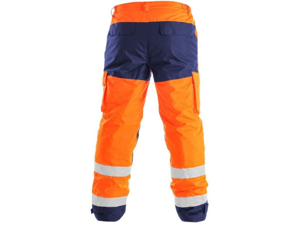 Nohavice CXS CARDIFF, výstražné, zateplené, pánske, oranžové