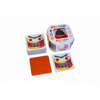 Pexeso Pre deti 64 kariet v plechovej krabičke 6x6x4cm