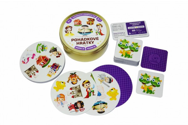 Rozprávkové hrátky 2v1 spoločenská hra v plechovej krabičke 10x4cm