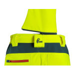 Nohavice CXS BEDFORD, výstražné, pánske, softshell, žlto-petrolová, veľ. 50