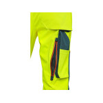 Nohavice CXS BEDFORD, výstražné, pánske, softshell, žlto-petrolová, veľ. 54