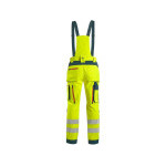 Nohavice CXS BEDFORD, výstražné, pánske, softshell, žlto-petrolová, veľ. 56