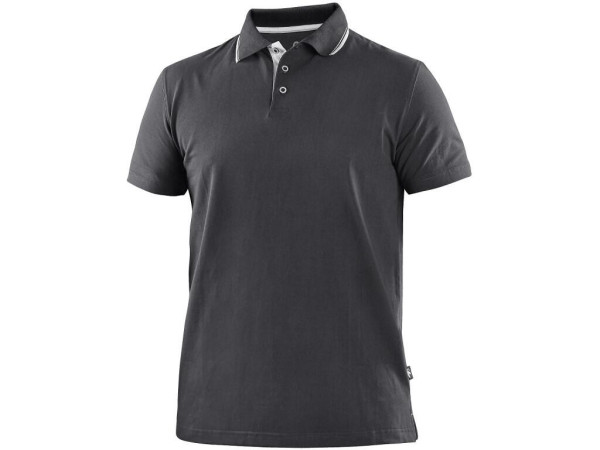 Polokošeľa CXS HENRY, pánske, krátky rukáv, antracitovo-biela, veľ. 2XL