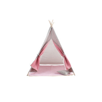 Aga4Kids Detské Teepee Šedoružové