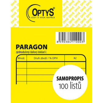 OP 1100 Paragón 7,5 x 9,5 cm samoprepisovací 100 listov