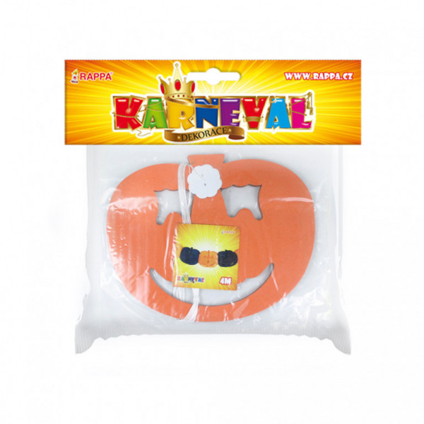 Girlanda Halloween tekvica papierová 4 m