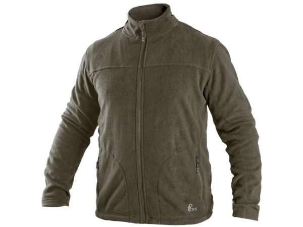 Mikina CXS GRANBY, pánska, fleece, khaki, veľ. 2XL