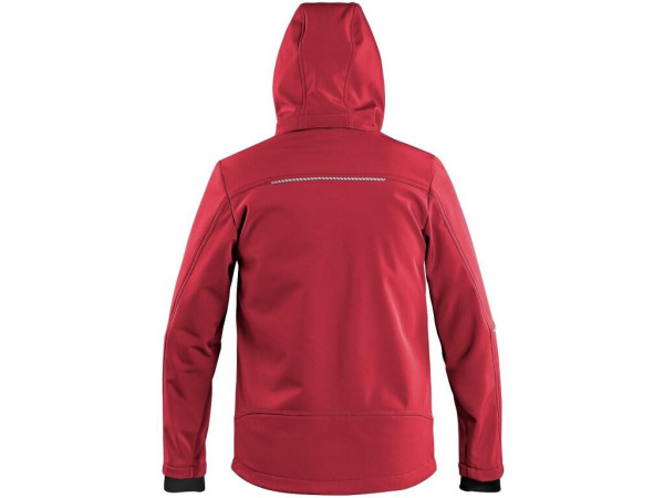 Bunda CXS STRETCH, detská, softshell, červená, veľ. 130