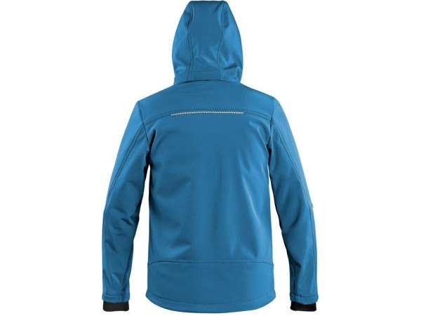 Bunda CXS STRETCH, detská, softshell, stredne modrá