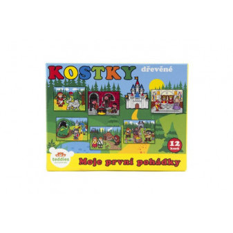 Kocky kubus drevené Moje prvé rozprávky 17x12,5x4cm