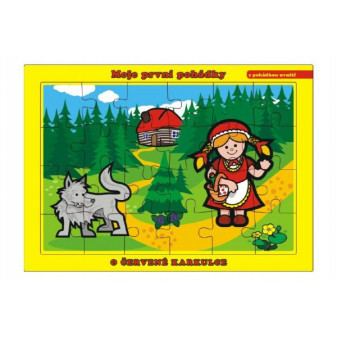 Puzzle doskové O Červenej Čiapočke 26x17cm 24 dielikov Moje prvé rozprávky