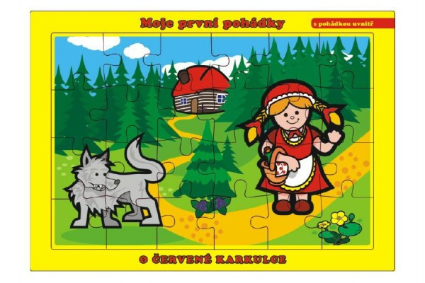 Puzzle doskové O Červenej Čiapočke 26x17cm 24 dielikov Moje prvé rozprávky