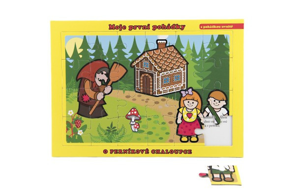 Puzzle doskové O Perníkovej Chalúpke 26x17cm 24 dielikov Moje prvé rozprávky