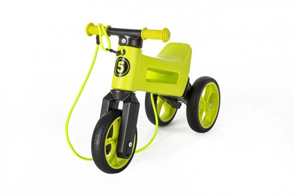 Odrážadlo FUNNY WHEELS Rider SuperSport zelené 2v1 + popruh, vyššie. sedlá 28/30cm nos. 25kg 18m+ vs