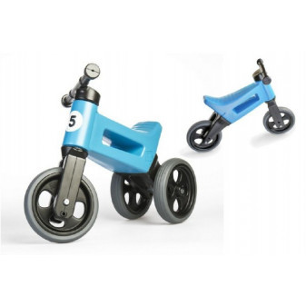 Odrážedlo FUNNY WHEELS Rider Sport modré 2v1, výška sedla 28/30cm nosnost 25kg 18m+ v sáčku