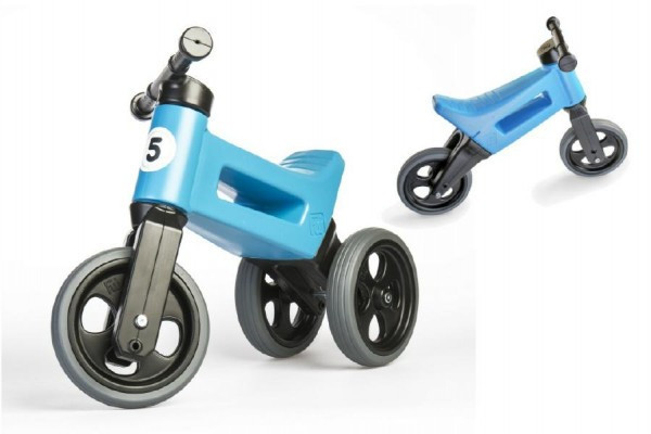 Odrážadlo FUNNY WHEELS Rider Šport modré 2v1, výška sedla 28/30cm nosnosť 25kg 18m+ v sáčku