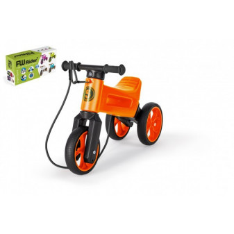 Odrážadlo FUNNY WHEELS Rider SuperSport oranž. 2v1+popruh, vyššie. sedlá 28/30cm nos. 25kg 18m+ vk