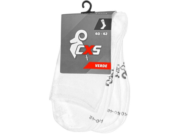 Ponožky CXS VERDE, biele, 3 páry
