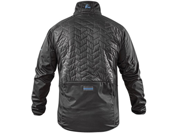 Bunda CXS LEONIS II, pánska, čierna s HV modro/červenými doplnkami, veľ. 2XL