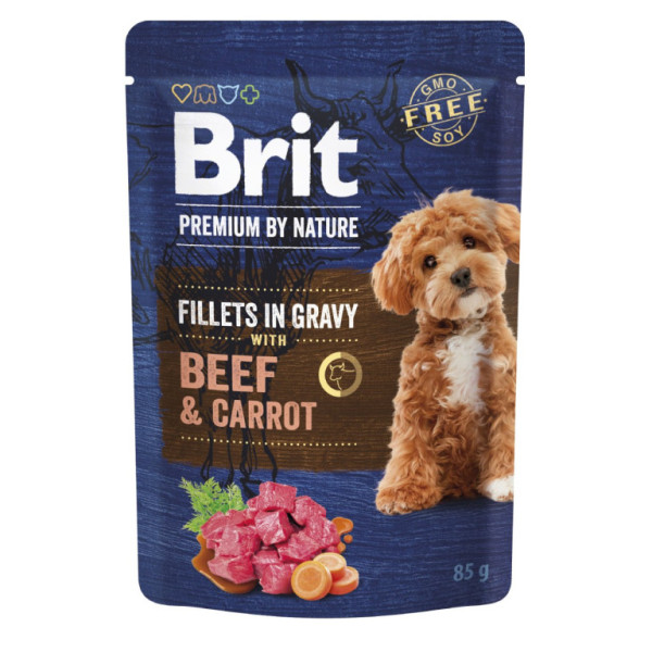 Kap.Brit Premium by Nature Dog Filety v Gravy with Beef&Carrot 85 g