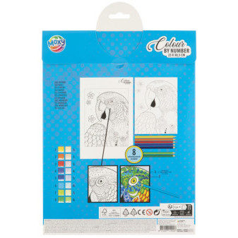 Kreatívny set maľovanie podľa čísel + 8 pasteliek 23x30,5 cm