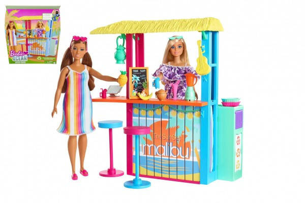 Barbie Love ocean - plážový bar s doplnkami plast v krabici 28x33x7cm